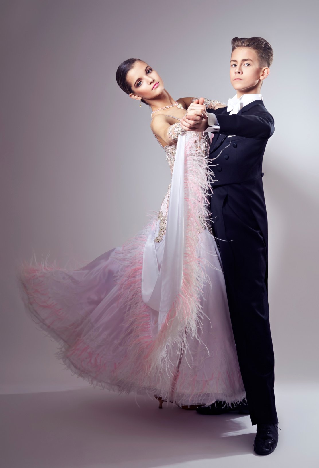 Ballroom dancers waltzing